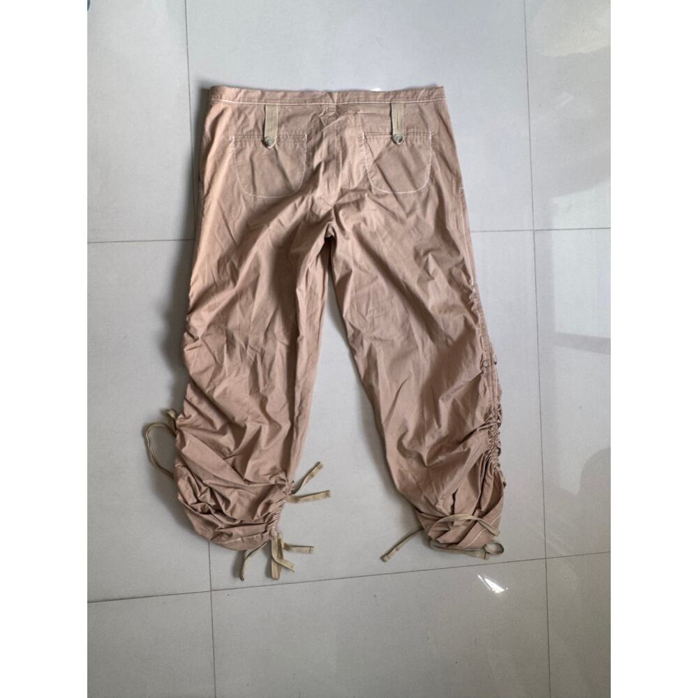 Bebe Khaki Cinched Tie Capri Pants Size 6